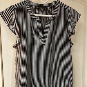 **SALE** Striped blouse with flutter sleeves